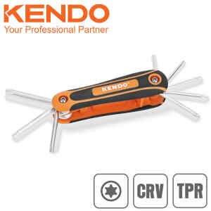 Llaves Allen Torx Tipo Navaja 8 Pcs, Kendo 20718