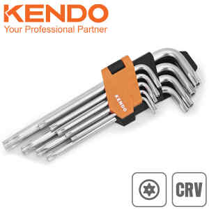 Llaves Allen Tipo Torx Std, 9 Pcs, Kendo 20741