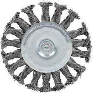 Cepillo Circular Alambre Trenzado De 3″ C/Vastado De 1/4″ Kseibi
