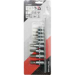 Puntas Hexagonal 1/4, 3/8, 9 Pcs Yt-04401