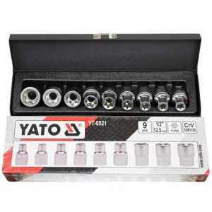 Copas Torx Raiz 1/2 9 Pcs Yt-0521