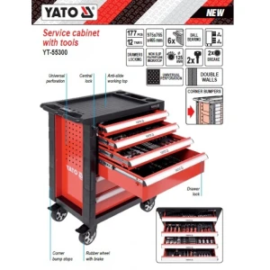 Gabinete Con Herramienta 6 Gavetas 177 Pcs Yt-55300