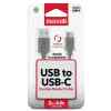 Bracg-2M  Braided Cable Usb A Usbc  2Metros Gris