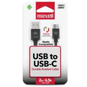 Bracb-2M  Braided Cable Usb A Usbc  2Metros Negro