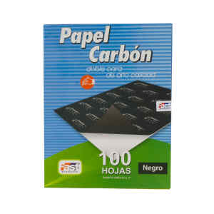 Papel Carbon Fast Cx100 Dorso Negro Carta (10X5)