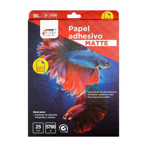 Papel Adhesivo Fast Cx25 Carta 90 Grs Matte (56)