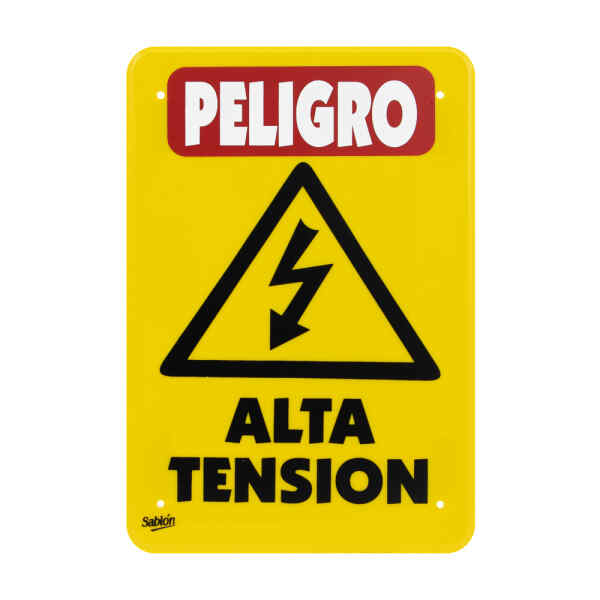 Señalizacion Sablon 7971 35X24Cm. “Peligro Alta Tension”