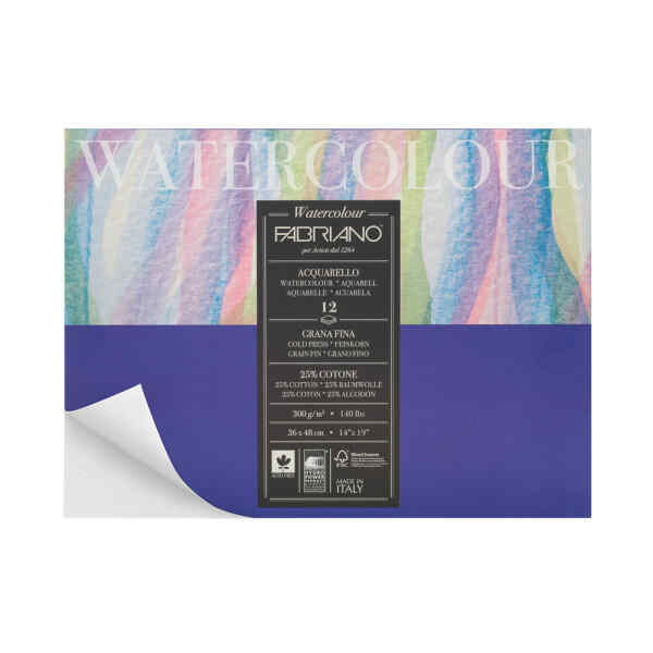 Block Acuarela Fabriano 17313648 12H. 300Gr. G.Fino 14X19″ (6)