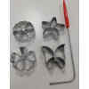 Moldes en 4 diseños para galletas en acero inoxidable