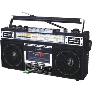Radio de 4 Bandas Y Cassette, MP3 Y Bluetooth – SUPERSONIC