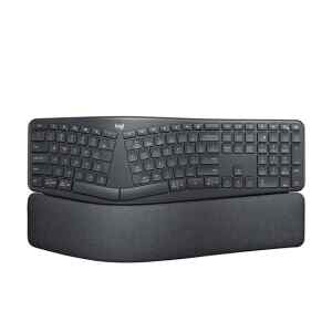 Logitech ERGO K860 – Teclado – inalámbrico – 2.4 GHz, Bluetooth 5.0 – grafito