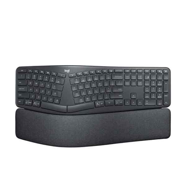 Logitech ERGO K860 – Teclado – inalámbrico – 2.4 GHz, Bluetooth 5.0 – grafito