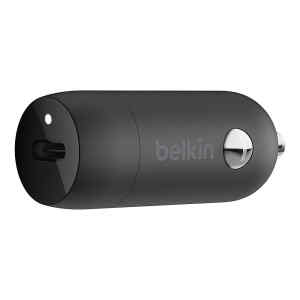 Belkin – Adaptador de corriente para el coche – 30 vatios – 3 A – Fast Charge (24 pin USB-C) – negro