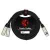Cable de señal XLRF a 2 XLRM de 1Mt | Kirlin