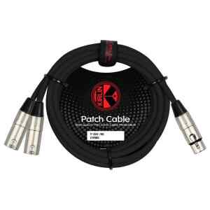 Cable de señal XLRF a 2 XLRM de 1Mt | Kirlin