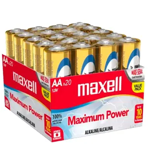 Baterias LR6 AA, Paquete de 48 Unidades | MAXELL