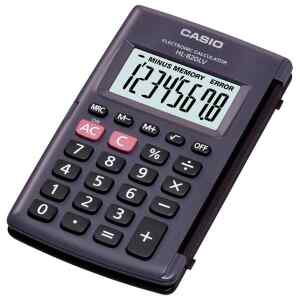 Calculadora HL-820LV de Bolsillo 8 Digitos con Tapa, Negra | CASIO