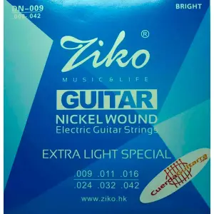 Cuerdas DN-009 para Electrica Nickel | ZIKO