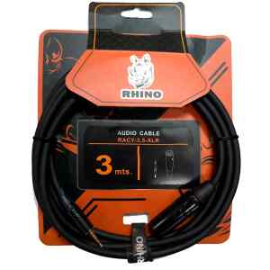 Cable Audio Racy XLR Macho a 1/8 3M BK | RHINO