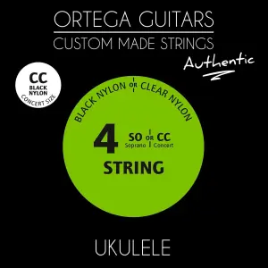 Set de Cuerdas UKABK-CC Authentic para Ukelele Concert, Negro | ORTEGA