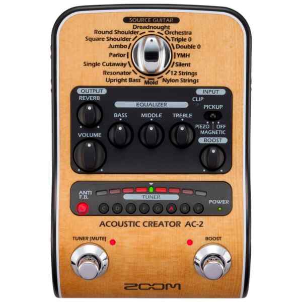 Preamplificador AC-2 Caja Directa para Guitarra Acustica | ZOOM