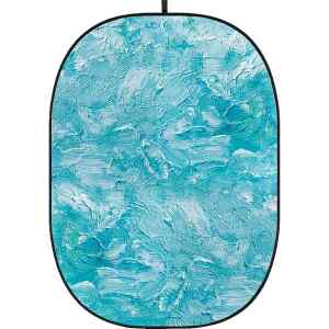 Fondo Plegable CBA-PA0003 de 150x200cm color Pintura Abstracta Celeste | GODOX
