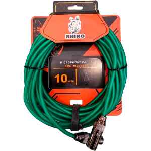 Cable RMC 1024 056 para Microfono XLR XLR 10m, Trans Green | RHINO