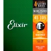 Cuerdas 14077 Nanoweb para Bajo 4 | ELIXIR
