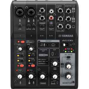 Consola AG06MK2B para Streaming en Vivo de 6 Canales con Interfaz de Audio USB | YAMAHA