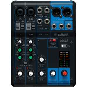 Consola Analoga MG06 de 6 entradas de linea. Max. 2 Mic | YAMAHA