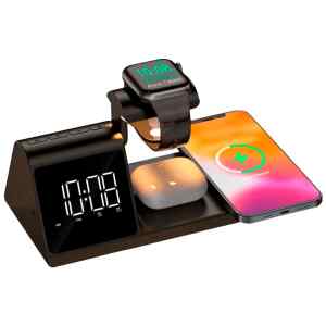 Cargador QIAC-315 Inalambrico con Reloj Despertador | MAXELL