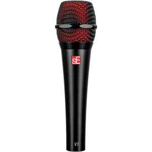 Microfono V7 Black Studio Grade Supercardioide de Mano | SE ELECTRONICS