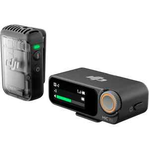 DJI Mic 2 (1 TX + 1 RX), Microfono Inalambrico, para iPhone, Android