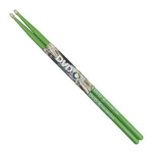 baqueta dvd de maple 5a color verde / par