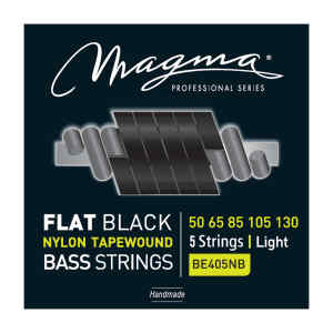 set de cuerdas magma negras p/ bajo elecrico nylon plano 050 5 cuerdas