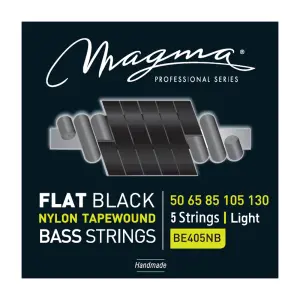 set de cuerdas magma negras p/ bajo elecrico nylon plano 050 5 cuerdas