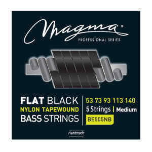 set de cuerdas magma negras p/ bajo elecrico nylon plano 053 5 cuerdas