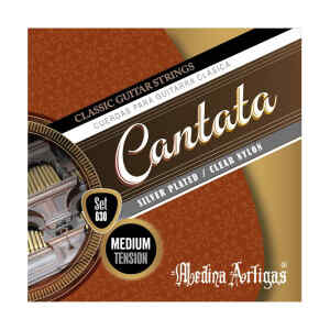set de cuerdas cantata p/clasica medium plateada