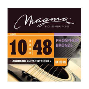 set de cuerdas magma p/ guitarra acustica fosforo bronce 010l.