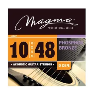 set de cuerdas magma p/ guitarra acustica fosforo bronce 010l.
