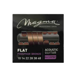 set de cuerdas magma p/ guitarra acustica calibre ligero plano .010 bronce fosforado