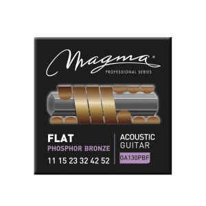 set de cuerdas magma p/ guitarra acustica calibre ligero plano .011 bronce fosforado