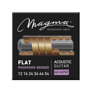 set de cuerdas magma p/ guitarra acustica calibre ligero plano .012 bronce fosforado