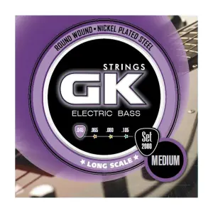 set de cuerdas gk p/bajo electrico 4 cuerdas/medium/.045