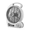 ventilador recargable ludger 10″  110/240v  c/ fm,cargador usb, linterna  2 vel.