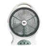 ventilador recargable ludger 12″  110/240v  c/ cargador usb y linterna  2 vel.