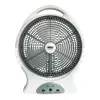 ventilador recargable ludger 12″  110/240v  c/ cargador usb y linterna  2 vel.