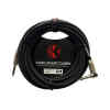 cable p/instrumento kirlin 6m cal.20 pvc/negro plug gris recto angulado