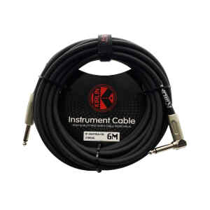 cable p/instrumento kirlin 6m cal.20 pvc/negro plug gris recto angulado