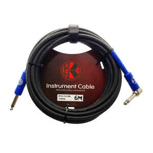 cable p/instrumento kirlin 6m cal.24 pvc/azul recto/angulado
